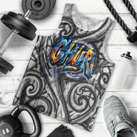 Chur Bro Shaka Sign Men Tank Top New Zealand Koru Colorful Graffiti Splash