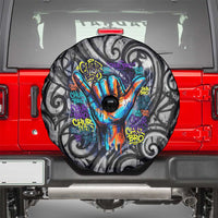 Chur Bro Shaka Sign Spare Tire Cover New Zealand Koru Colorful Graffiti Splash TS04 - Polynesian Pride
