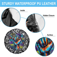 Chur Bro Shaka Sign Spare Tire Cover New Zealand Koru Colorful Graffiti Splash TS04 - Polynesian Pride