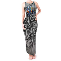 Chur Bro Shaka Sign Tank Maxi Dress New Zealand Koru Colorful Graffiti Splash TS04 Women Multicolor - Polynesian Pride
