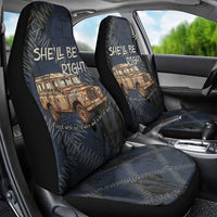New Zealand She’ll Be Right Car Seat Cover NZ Slang No. 8 Wire Map Pattern