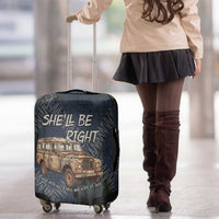 New Zealand She’ll Be Right Luggage Cover NZ Slang No. 8 Wire Map Pattern