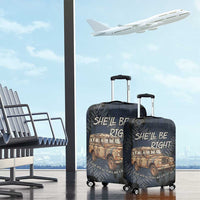 New Zealand She’ll Be Right Luggage Cover NZ Slang No. 8 Wire Map Pattern