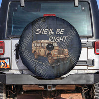 New Zealand She’ll Be Right Spare Tire Cover NZ Slang No. 8 Wire Map Pattern