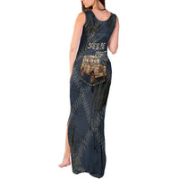 New Zealand She’ll Be Right Tank Maxi Dress NZ Slang No. 8 Wire Map Pattern