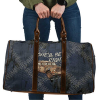 New Zealand She’ll Be Right Travel Bag NZ Slang No. 8 Wire Map Pattern