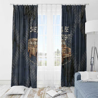 New Zealand She’ll Be Right Window Curtain NZ Slang No. 8 Wire Map Pattern