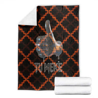 Tu Meke Maori New Zealand Slang Blanket with Glow Neon Step Style