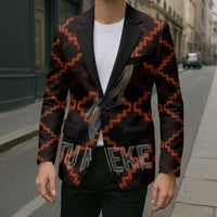 Tu Meke Maori New Zealand Slang Blazer with Glow Neon Step Style