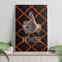 Tu Meke Maori New Zealand Slang Canvas Wall Art with Glow Neon Step Style