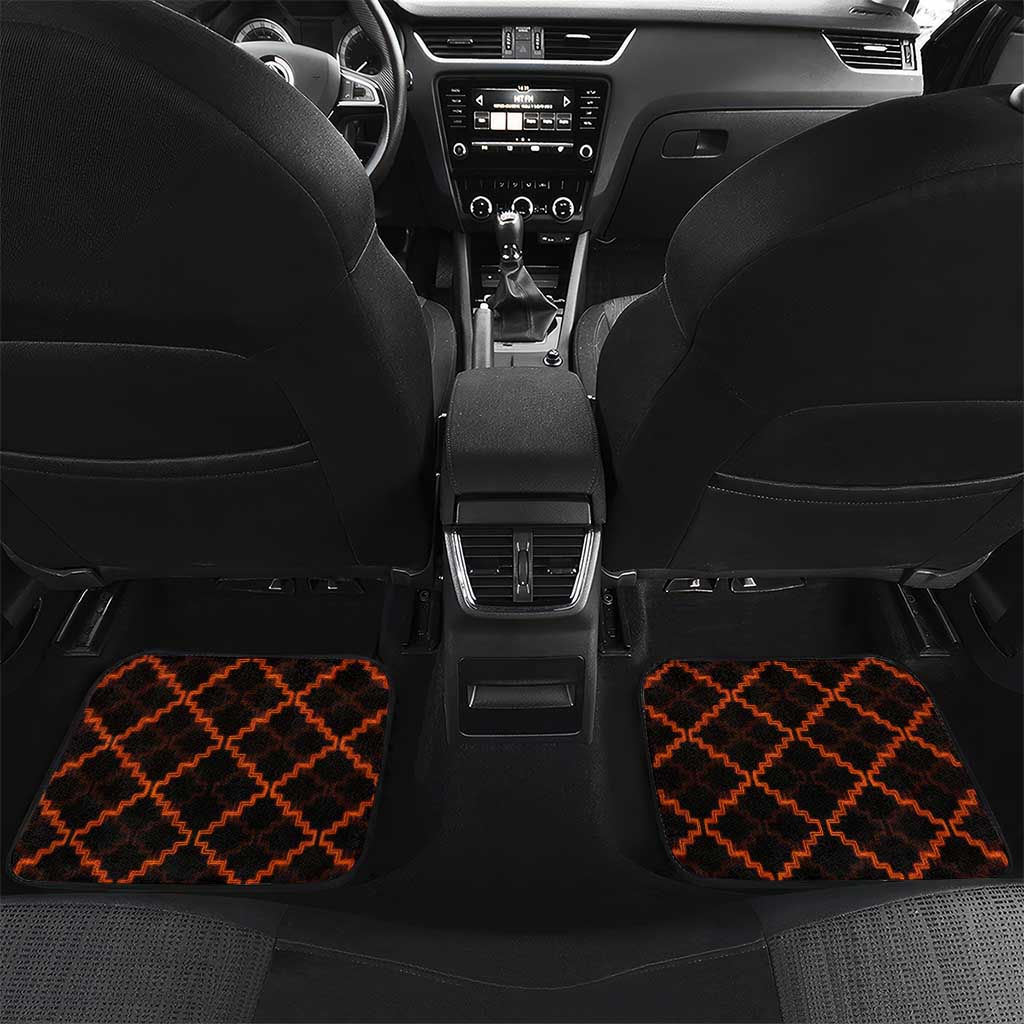 Tu Meke Maori New Zealand Slang Car Mats with Glow Neon Step Style