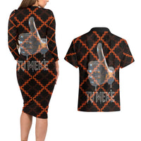 Tu Meke Maori New Zealand Slang Couples Matching Long Sleeve Bodycon Dress and Hawaiian Shirt with Glow Neon Step Style TS04 - Polynesian Pride
