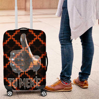 Tu Meke Maori New Zealand Slang Luggage Cover with Glow Neon Step Style