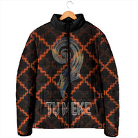 Tu Meke Maori New Zealand Slang Padded Jacket with Glow Neon Step Style