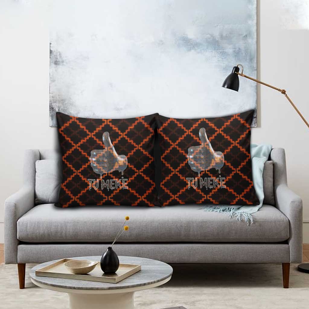 Tu Meke Maori New Zealand Slang Pillow Cover with Glow Neon Step Style TS04 - Polynesian Pride