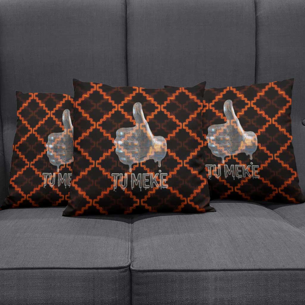 Tu Meke Maori New Zealand Slang Pillow Cover with Glow Neon Step Style TS04 - Polynesian Pride