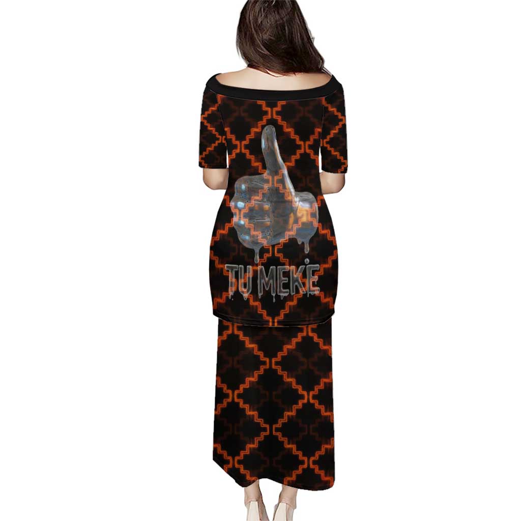 Tu Meke Maori New Zealand Slang Puletasi with Glow Neon Step Style TS04 - Polynesian Pride