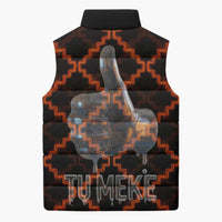 Tu Meke Maori New Zealand Slang Sleeveless Puffer Jacket with Glow Neon Step Style TS04 - Polynesian Pride