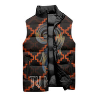 Tu Meke Maori New Zealand Slang Sleeveless Puffer Jacket with Glow Neon Step Style TS04 - Polynesian Pride
