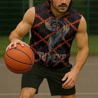 Tu Meke Maori New Zealand Slang Sleeveless Zip Hoodie with Glow Neon Step Style TS04 - Polynesian Pride