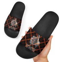 Tu Meke Maori New Zealand Slang Slide Sandals with Glow Neon Step Style TS04 - Polynesian Pride