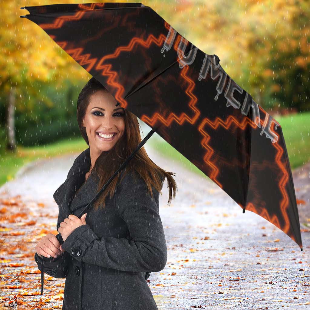 Tu Meke Maori New Zealand Slang Umbrella with Glow Neon Step Style