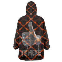 Tu Meke Maori New Zealand Slang Wearable Blanket Hoodie with Glow Neon Step Style TS04 - Polynesian Pride