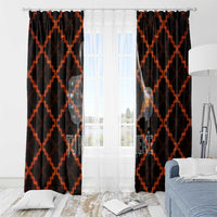 Tu Meke Maori New Zealand Slang Window Curtain with Glow Neon Step Style