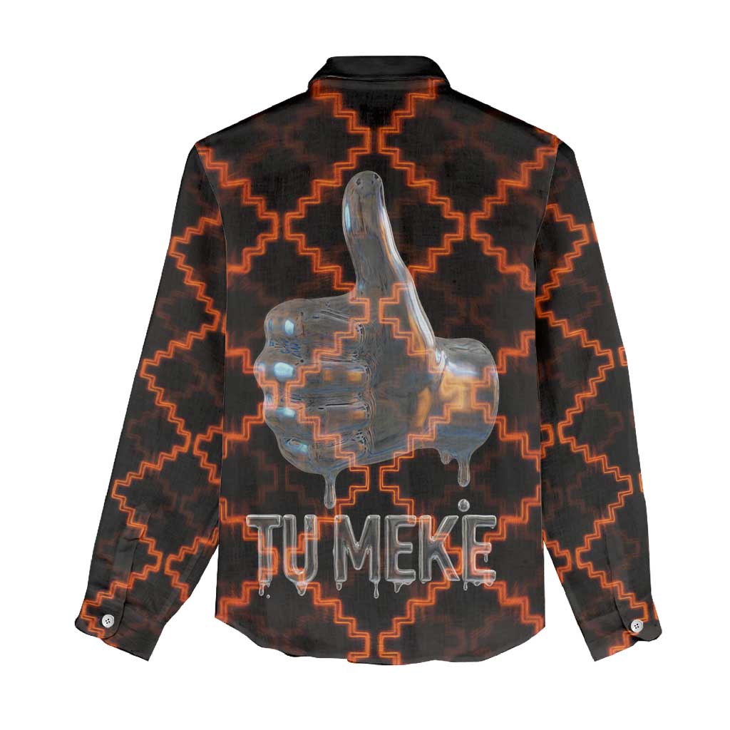 Tu Meke Maori New Zealand Slang Women Casual Shirt with Glow Neon Step Style TS04 - Polynesian Pride