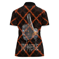 Tu Meke Maori New Zealand Slang Women Polo Shirt with Glow Neon Step Style TS04 - Polynesian Pride