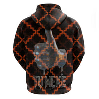 Tu Meke Maori New Zealand Slang Zip Hoodie with Glow Neon Step Style