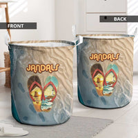 Kiwi Jandal Beach Life Laundry Basket New Zealand Flip Flops Ocean Wave Surf Style TS04 - Polynesian Pride