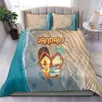 Kiwi Jandal Beach Life Bedding Set New Zealand Flip Flops Ocean Wave Surf Style