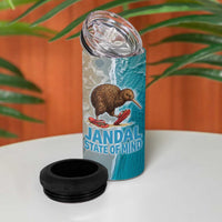 Kiwi Jandal Beach Life 4 in 1 Can Cooler Tumbler New Zealand Flip Flops Ocean Wave Surf Style TS04 - Polynesian Pride