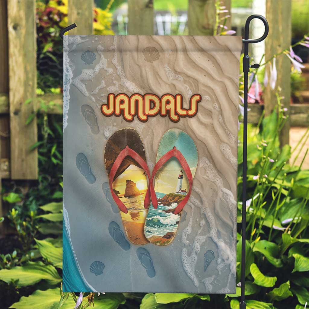 Kiwi Jandal Beach Life Garden Flag New Zealand Flip Flops Ocean Wave Surf Style