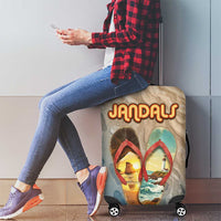 Kiwi Jandal Beach Life Luggage Cover New Zealand Flip Flops Ocean Wave Surf Style