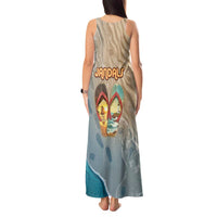 Kiwi Jandal Beach Life Tank Maxi Dress New Zealand Flip Flops Ocean Wave Surf Style TS04 - Polynesian Pride