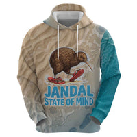 Kiwi Jandal Beach Life Zip Hoodie New Zealand Flip Flops Ocean Wave Surf Style TS04 - Polynesian Pride