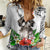 Polynesian Shih Tzu Women Casual Shirt Polynesian Pattern And Shih Tzu TS04 Female White - Polynesian Pride