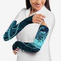 Chuuk Deep Into Truk Lagoon Arm Sleeves Polynesian Tribal Pattern Wreck Diving Teal Ship Art TS04 - Polynesian Pride