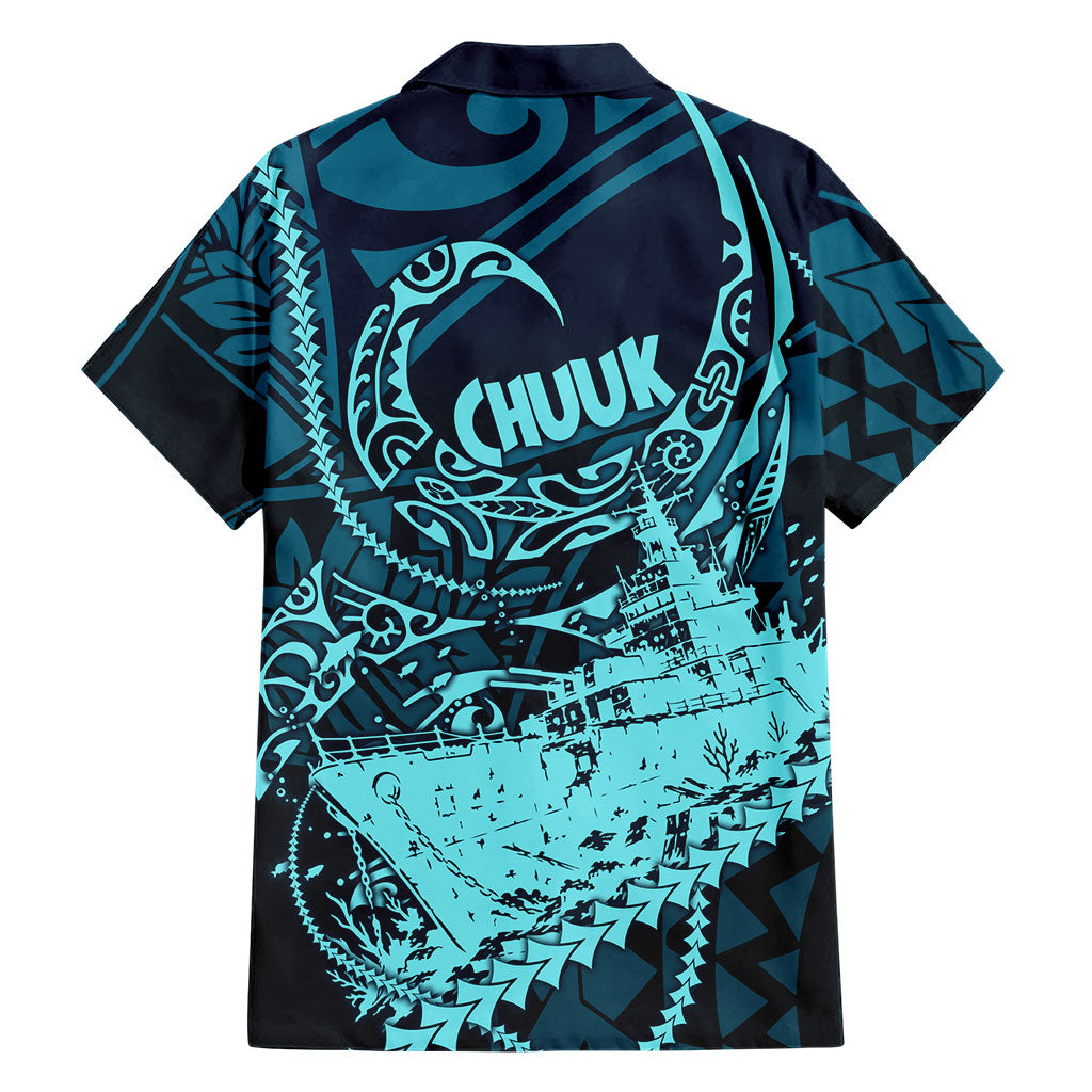 Chuuk Deep Into Truk Lagoon Family Matching Long Sleeve Bodycon Dress and Hawaiian Shirt Polynesian Tribal Pattern Wreck Diving Teal Ship Art TS04 - Polynesian Pride