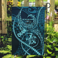 Chuuk Deep Into Truk Lagoon Garden Flag Polynesian Tribal Pattern Wreck Diving Teal Ship Art TS04 Garden Flag Blue Black - Polynesian Pride