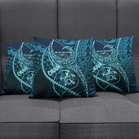 Chuuk Deep Into Truk Lagoon Pillow Cover Polynesian Tribal Pattern Wreck Diving Teal Ship Art TS04 - Polynesian Pride