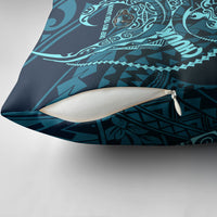 Chuuk Deep Into Truk Lagoon Pillow Cover Polynesian Tribal Pattern Wreck Diving Teal Ship Art TS04 - Polynesian Pride