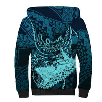 Chuuk Deep Into Truk Lagoon Sherpa Hoodie Polynesian Tribal Pattern Wreck Diving Teal Ship Art TS04 - Polynesian Pride