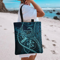 Chuuk Deep Into Truk Lagoon Tote Bag Polynesian Tribal Pattern Wreck Diving Teal Ship Art TS04 - Polynesian Pride