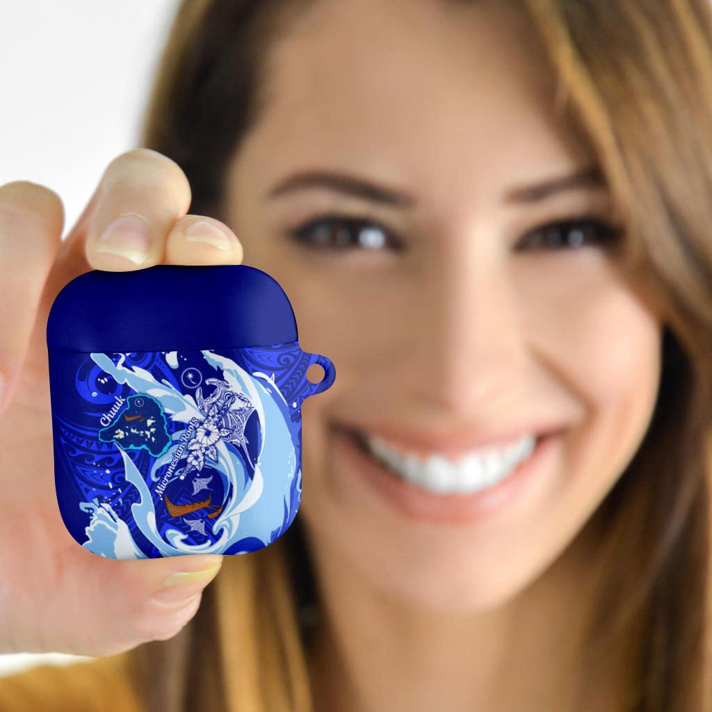 Chuuk Micronesian Roots AirPods Case Polynesian Tribal Pattern Hibiscus Flower And Stingray Art TS04 - Polynesian Pride