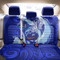 Chuuk Micronesian Roots Back Car Seat Cover Polynesian Tribal Pattern Hibiscus Flower And Stingray Art TS04 - Polynesian Pride