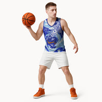 Chuuk Micronesian Roots Basketball Jersey Polynesian Tribal Pattern Hibiscus Flower And Stingray Art TS04 - Polynesian Pride