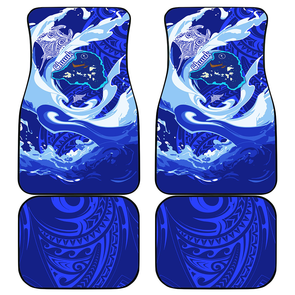 Chuuk Micronesian Roots Car Mats Polynesian Tribal Pattern Hibiscus Flower And Stingray Art TS04 - Polynesian Pride